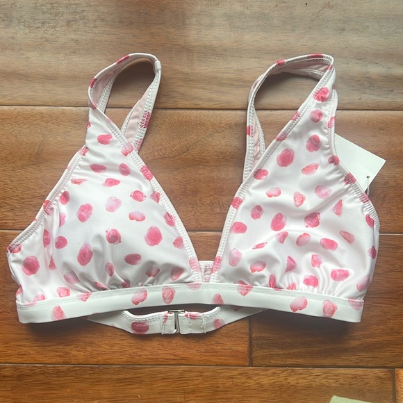 NWT Splendid halter bikini top size medium pink - Picture 1 of 5